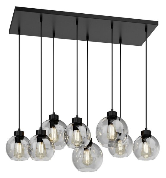 Závěsná svítidlo TK Lighting, Cubus, stmívatelné, Šedá, Obývací pokoj, Sklo, Moderní