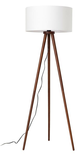 Stojací Lampa Lindby, Charlia, Dřevo, Obývací pokoj, Tkanina / Textil, Skandinávský