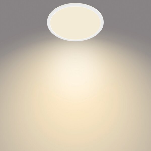 Stropní Lampa Philips, Superslim, stmívatelné, Bílá, Koupelna, Kov