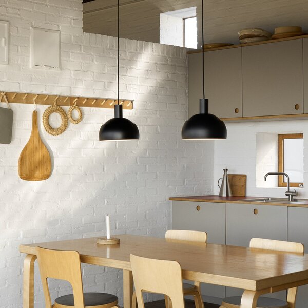 Závěsná svítidlo Louis Poulsen, FJ Elements, stmívatelné, Černá, Obývací pokoj, Hliník, Moderní