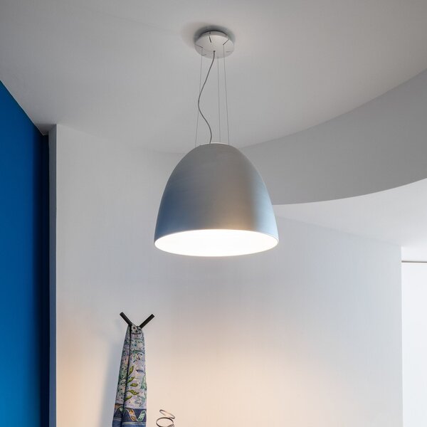 Závěsná svítidlo Artemide, Nur App, stmívatelné, Šedá, Obývací pokoj, Kov, Design