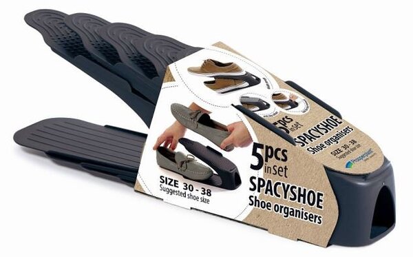 Prosperplast Sada 5 ks organizérů na boty SHOES vel. 30-38 antracit