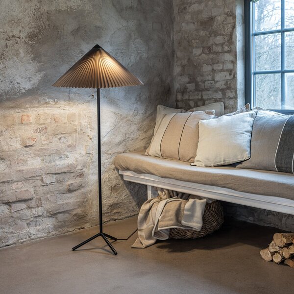 Stojací Lampa Markslöjd, Plisado, Černá, Obývací pokoj, Kov, Skandinávský