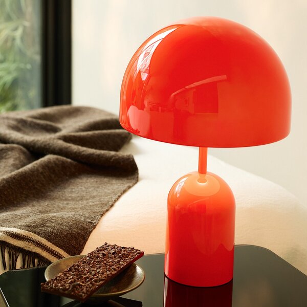 Stolní lampa Tom Dixon, Bell, stmívatelné, Červená, Obývací pokoj, Kov, Design
