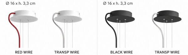 Slamp Závěsné svítidlo C'EST LA VIE, LARGE, pr. 70cm, 4xE27 Barva: Černá, Barva kabelu: transparentní