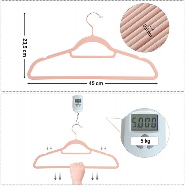SONGMICS Sametové ramínka Hanga - 50 kusů