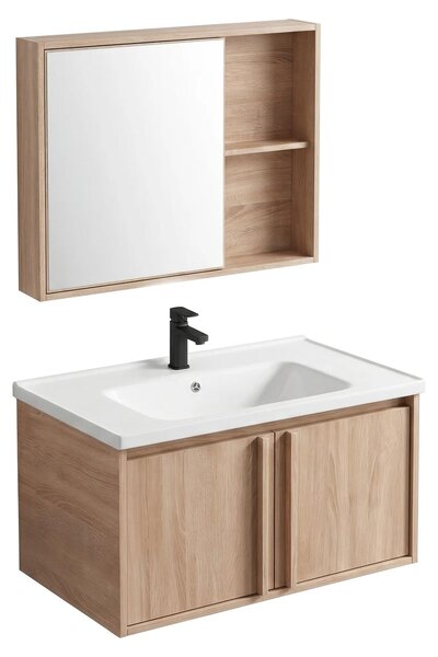 Sada Koupelnového Nábytku S Umyvadlem Rea Gama T25023 Bxm 80Cm Béžový