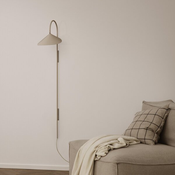 Nástěnná Svítidla ferm LIVING, Arum Swivel Tall, Béžová, Obývací pokoj, Kov, Design