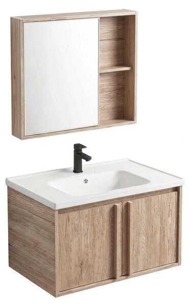 Sada Koupelnového Nábytku S Umyvadlem Rea Gama T25023 Qhm 60Cm Béová, Hndá