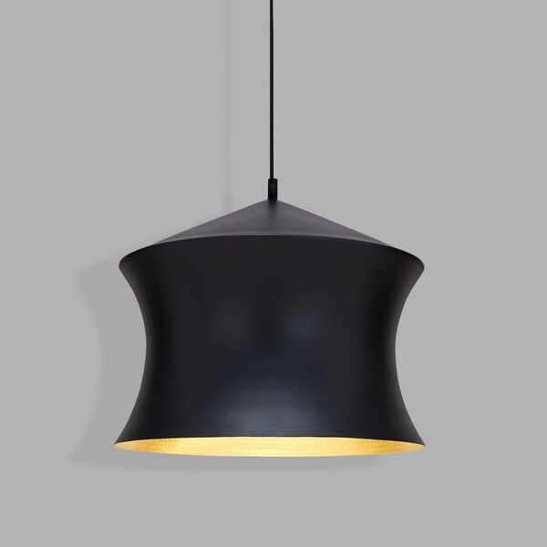 Závěsná svítidlo Tom Dixon, Beat, stmívatelné, Černá, Obývací pokoj, Mosaz, Design