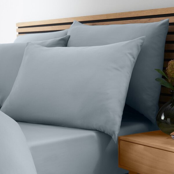 Šedomodré napínací prostěradlo 90x190 cm So Soft Non-Iron – Catherine Lansfield