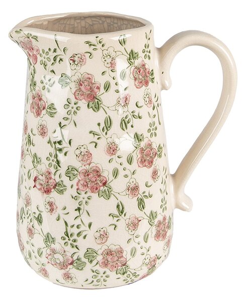 Keramický dekorační džbán s růžovými květy Lillia L - 20*14*23 cm