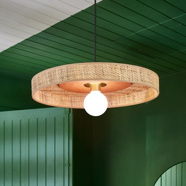 Závěsná svítidlo MARKET SET, Portinatx, stmívatelné, Hnědá / Rezavá, Obývací pokoj, Keramika, Design
