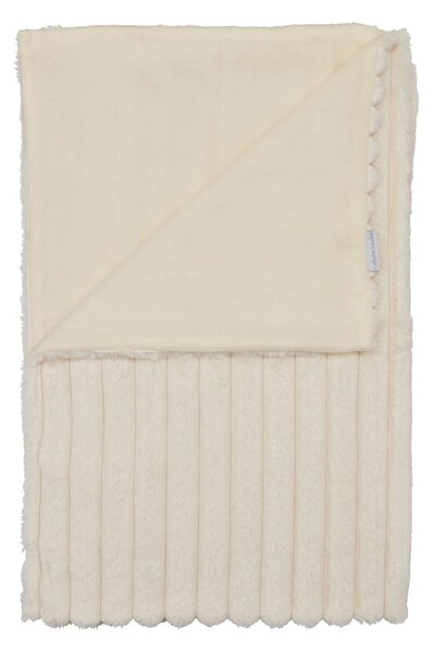 Krémová deka z mikroplyše 130x170 cm Cosy Ribbed – Catherine Lansfield