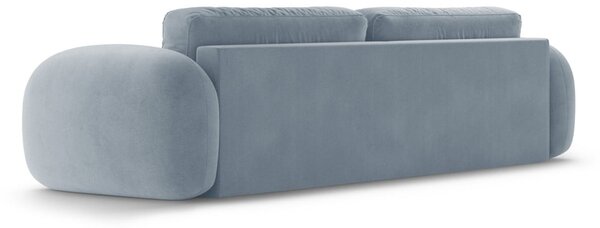 Šedomodrá sametová rozkládací/s úložným prostorem pohovka 262 cm Tonale – Cosmopolitan Design