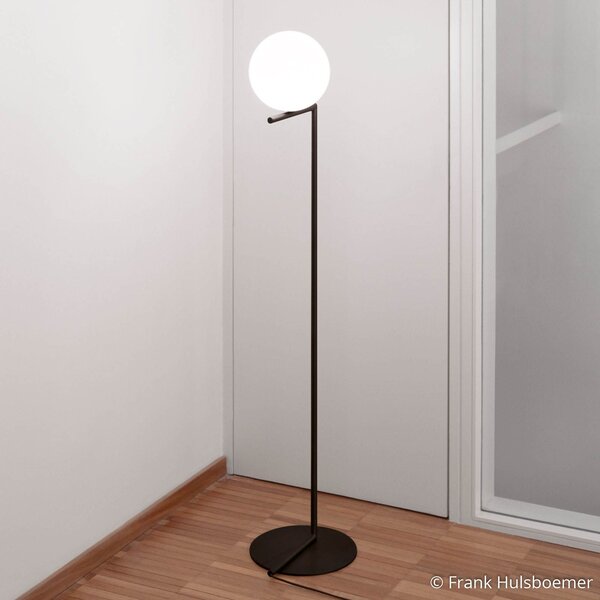 Stojací Lampa FLOS, IC F1, stmívatelné, Černá, Obývací pokoj, Kov, Design