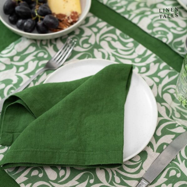Lněné prostírání 35x45 cm Evergreen Damask – Linen Tales