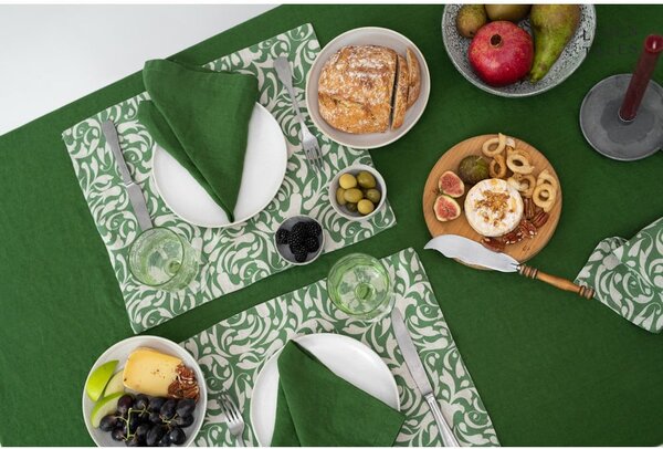 Lněné prostírání 35x45 cm Evergreen Damask – Linen Tales