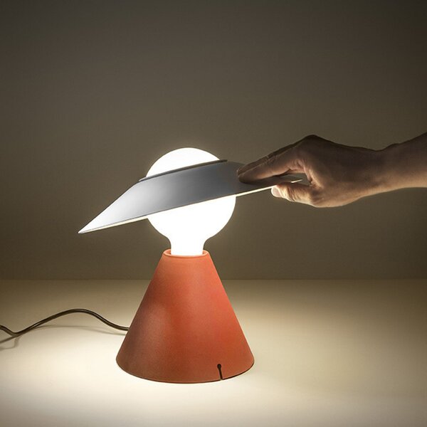 Stolní lampa Stilnovo, Fante, Červená, Obývací pokoj, Plast, Design