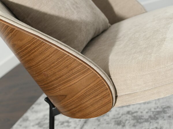 Designové křeslo Antienos (béžová + černá)