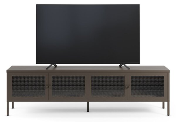Šedý kovový TV stolek 160x50x35 cm Layna – Marckeric