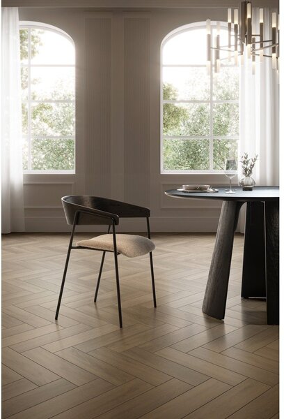 Kulatý jídelní stůl s černou deskou ø 120 cm Zuri – MOME