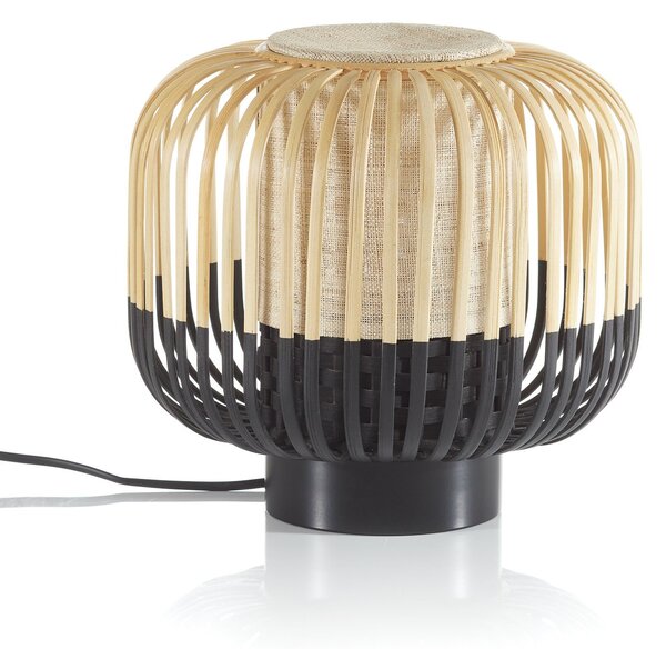 Stolní lampa Forestier, Bamboo Light S, Černá, Obývací pokoj, Bambus, Design