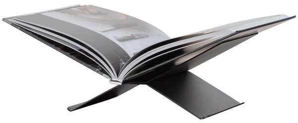 WOOOD Černý kovový stojan na knihy Giona 12 x 29 cm