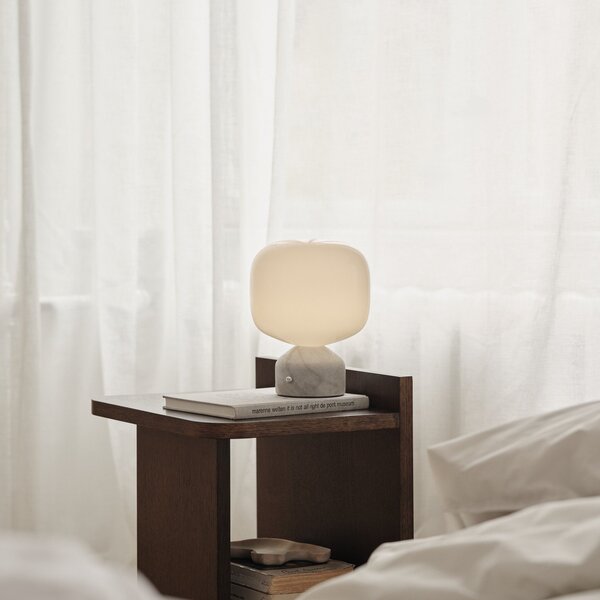 Stolní lampa GEJST, Meemo, stmívatelné, Bílá, Obývací pokoj, Sklo