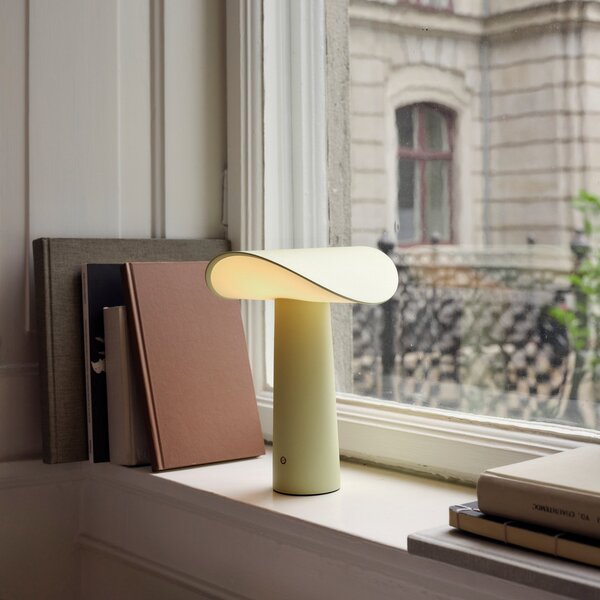 Stolní lampa GEJST, Lium, stmívatelné, Žlutá, Obývací pokoj, Hliník, Moderní