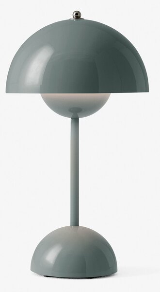 Stolní lampa &Tradition, Flowerpot VP9, stmívatelné, Šedá, Obývací pokoj, Plast, Design