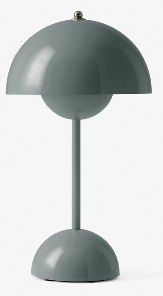 Stolní lampa &Tradition, Flowerpot VP9, stmívatelné, Šedá, Obývací pokoj, Plast, Design