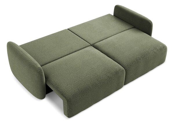 Zelená rozkládací/s úložným prostorem pohovka 238 cm Kalena – Makamii