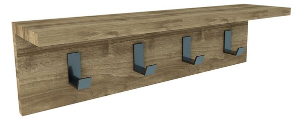 Kalune Design Nástěnná police AYLA 60 cm hnědá