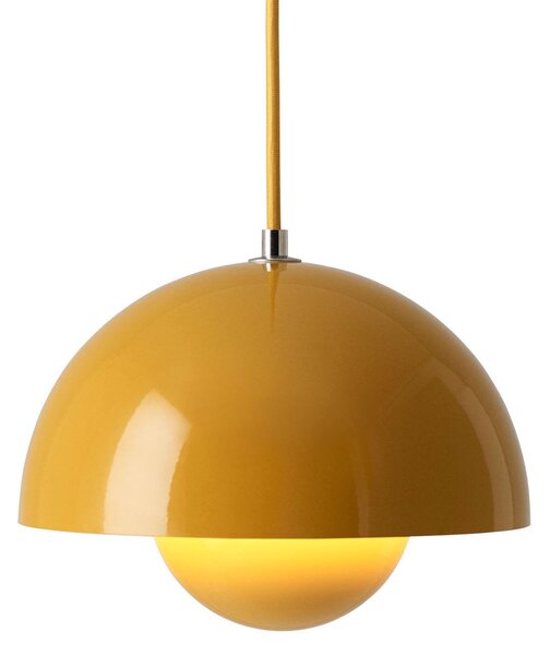 Závěsná svítidlo &Tradition, Flowerpot VP1, stmívatelné, Žlutá, Obývací pokoj, Kov, Design