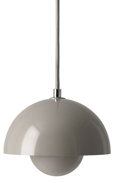 Závěsná svítidlo &Tradition, Flowerpot VP10, stmívatelné, Šedá, Obývací pokoj, Kov, Design