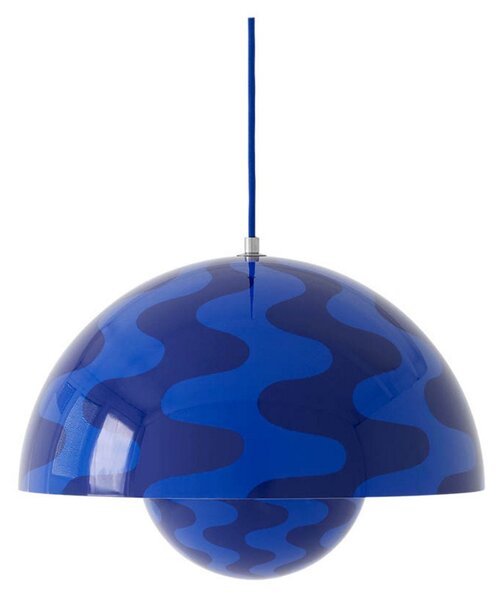 Závěsná svítidlo &Tradition, Flowerpot VP7, stmívatelné, Modrá, Obývací pokoj, Kov, Design