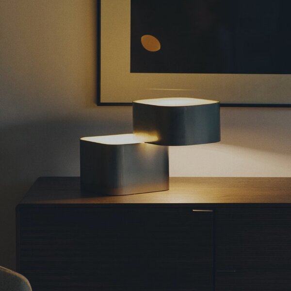 LÉTO -15% Kave Home Šedá kovová stolní lampa Tanden