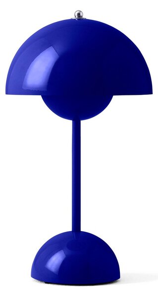 Stolní lampa &Tradition, Flowerpot VP9, stmívatelné, Modrá, Obývací pokoj, Plast, Design
