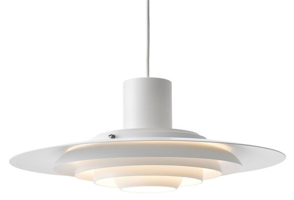 Závěsná svítidlo &Tradition, P376 KF1, stmívatelné, Bílá, Obývací pokoj, Kov, Design