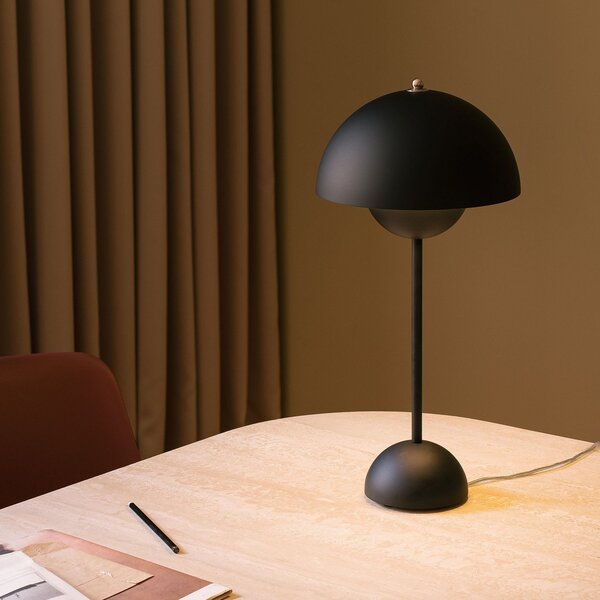 Stolní lampa &Tradition, Flowerpot VP3, Černá, Obývací pokoj, Kov, Design