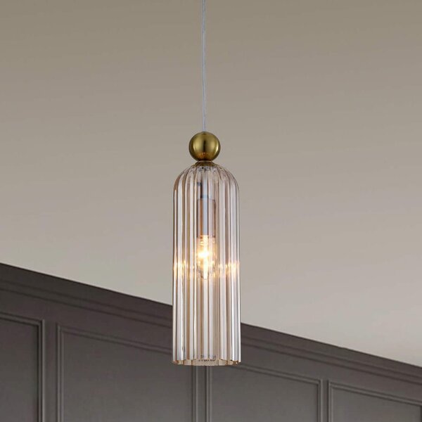 Light Prestige Piega závěsné svítidlo 1x40 W zlatá-jantarová LP-939/1PAMBER