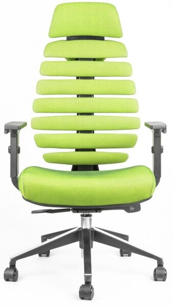 MERCURY židle FISH BONES PDH černý plast, zelená SH06
