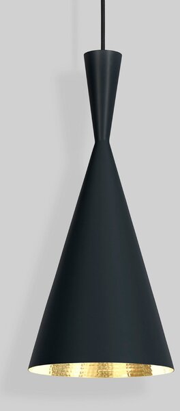 Závěsná svítidlo Tom Dixon, Beat, stmívatelné, Černá, Obývací pokoj, Mosaz, Design