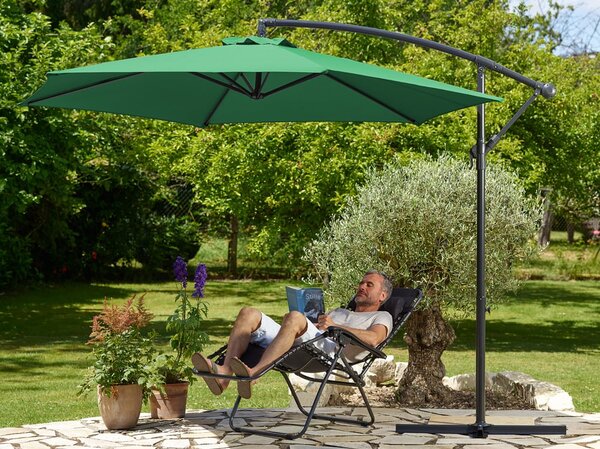 Deuba Zahradní slunečník Alu Ø330 cm - zelený