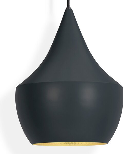 Závěsná svítidlo Tom Dixon, Beat, stmívatelné, Černá, Obývací pokoj, Mosaz, Design