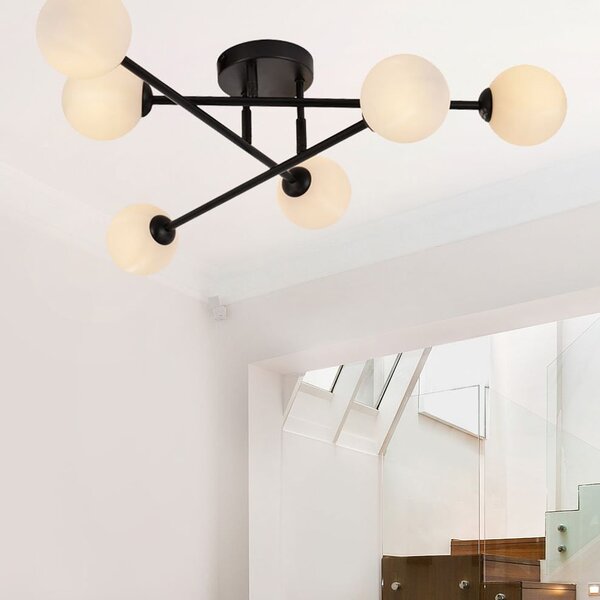 Light Prestige Dorado stropní světlo 6x28 W bílá-černá LP-002/6CBK