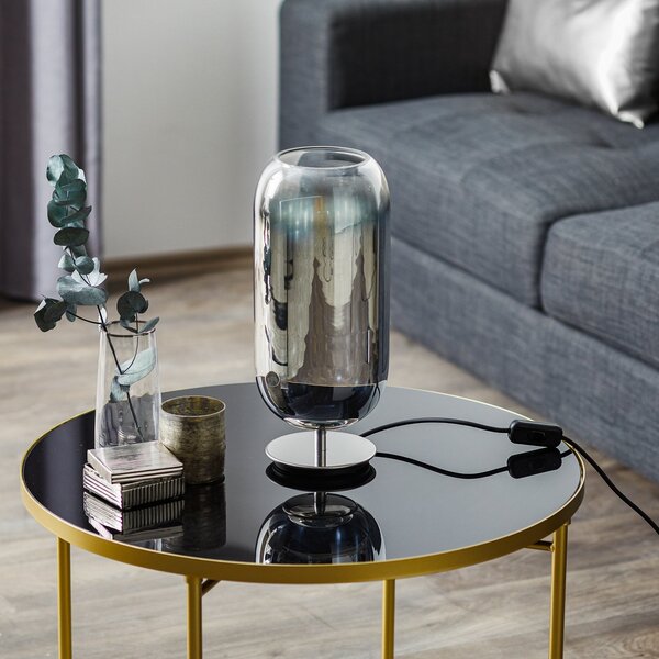 Stolní lampa Artemide, Gople Mini, Metalická, Obývací pokoj, Sklo, Design