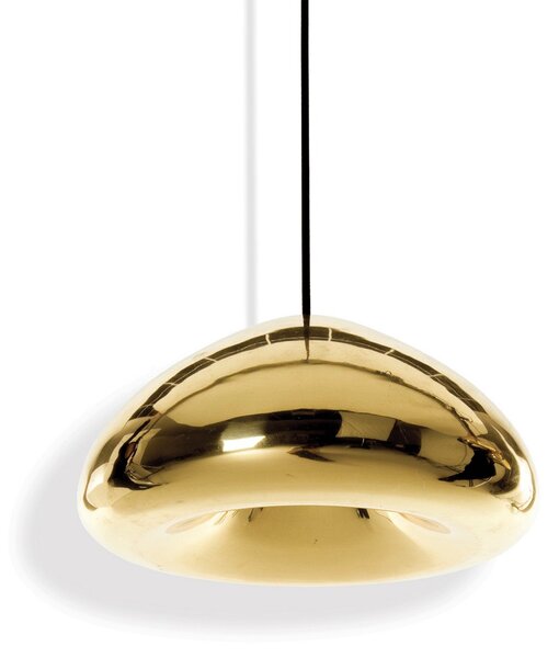 Závěsná svítidlo Tom Dixon, Void, stmívatelné, Zlatá / mosazná, Obývací pokoj, Mosaz, Design