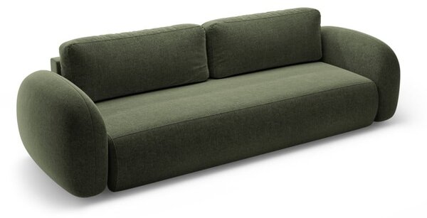 Zelená žinylková rozkládací/s úložným prostorem pohovka 262 cm Tonale – Cosmopolitan Design